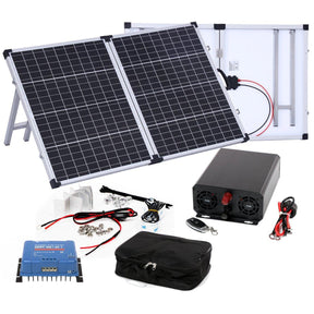 BIG Power Grid Solaranlage 12V 600W Inverter + faltbares 100W Panel Monokristallin + Victron Smart Solar MPPT 100/30