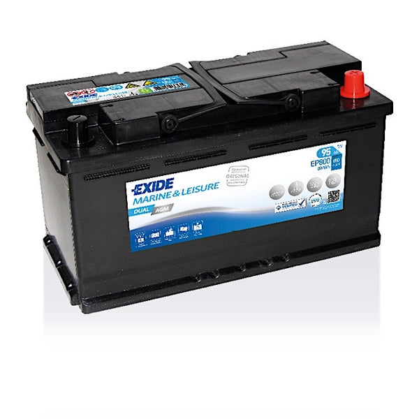 Exide Dual EP800 AGM 12V 95Ah 850A/EN Starter- und Versorgerbatterie