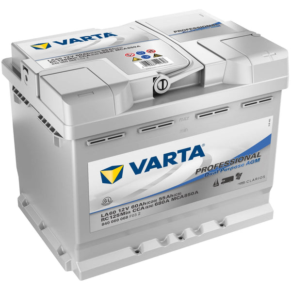 Varta LA60 Professional AGM 12V 60Ah 680A/EN Starter- und Versorgerbatterie