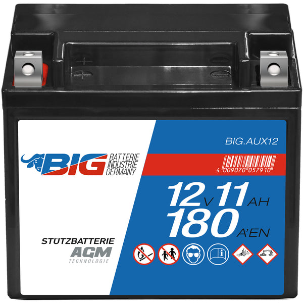 BIG AUX12 Premium Stützbatterie AGM 12V 11Ah 180A/EN