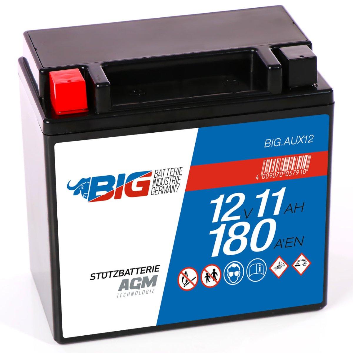 BIG AUX12 Premium Stützbatterie AGM 12V 11Ah 180A/EN