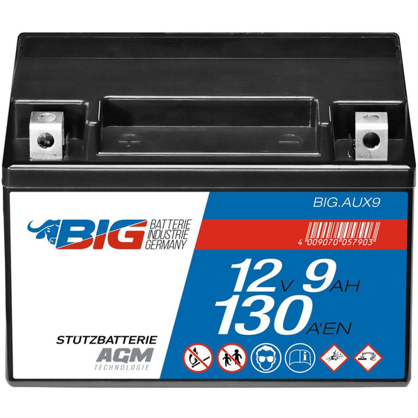 BIG AUX9 Premium Stützbatterie AGM 12V 9Ah 130A/EN