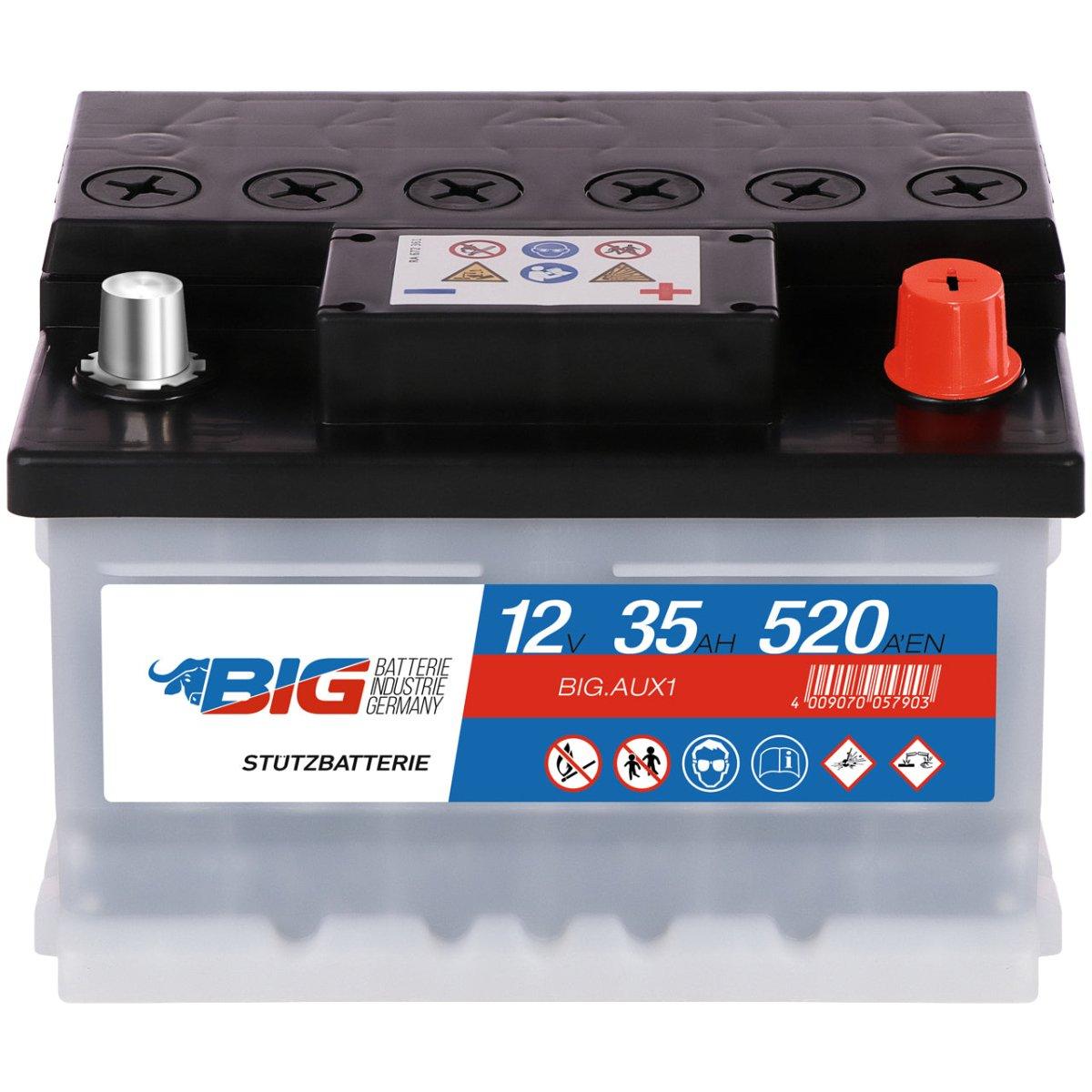 BIG AUX1 Premium Stützbatterie 12V 35Ah 520A/EN