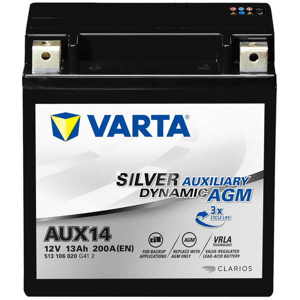 Varta AUX14 Silver Dynamic Auxiliary AGM 12V 13Ah 200A/EN Stützbatterie