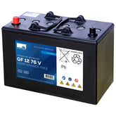 Traktionsbatterie für Reinigungsmaschinen Hebebuehnen Scherenlifte Exide GF 12 76 V GEL 12V 76Ah Front