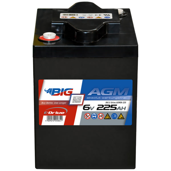 BIG E-Drive AGM 6V 225Ah Traktionsbatterie