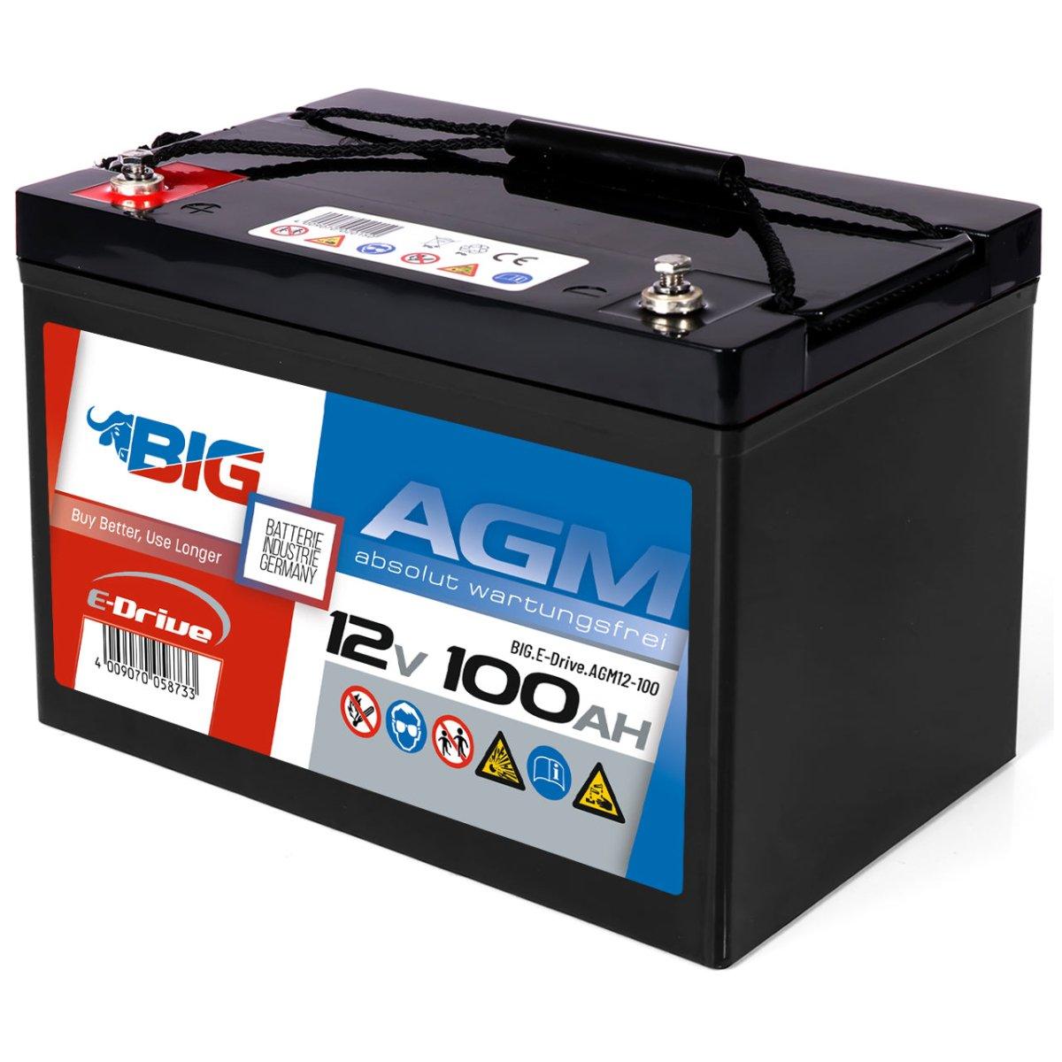 BIG E-Drive AGM 12V 100Ah Traktionsbatterie