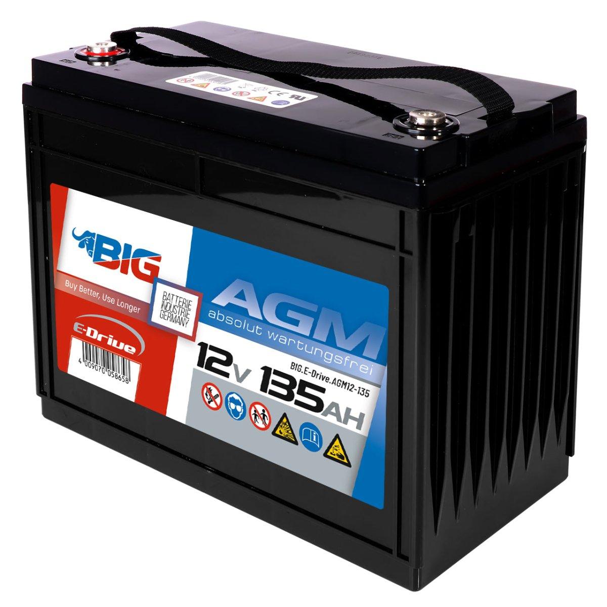 BIG E-Drive AGM 12V 135Ah Traktionsbatterie