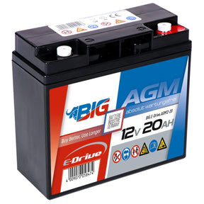 BIG E-Drive AGM 12V 20Ah ersetzt 6-EVF-20 Traktionsbatterie