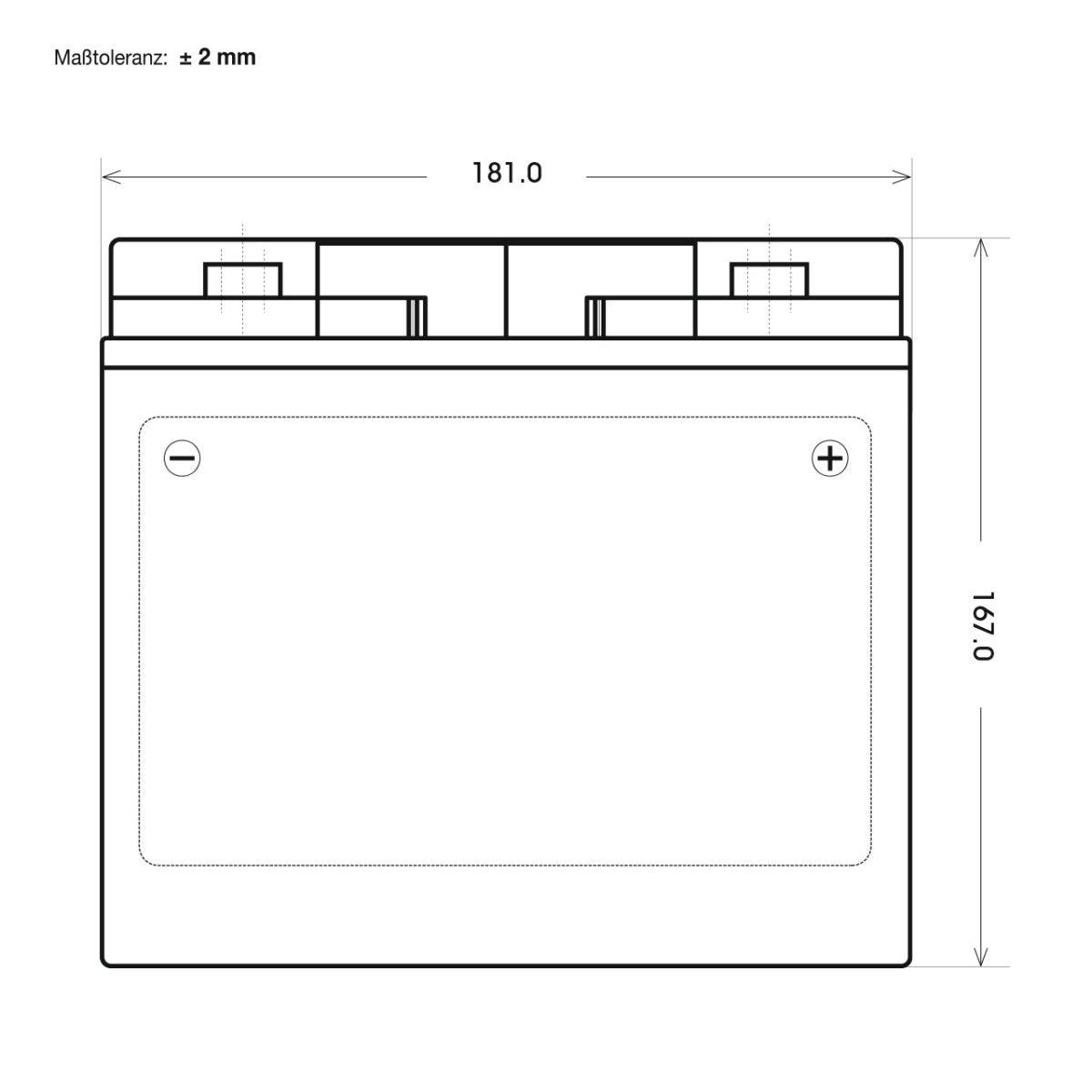 BIG E-Drive AGM 12V 20Ah ersetzt 6-EVF-20 Traktionsbatterie