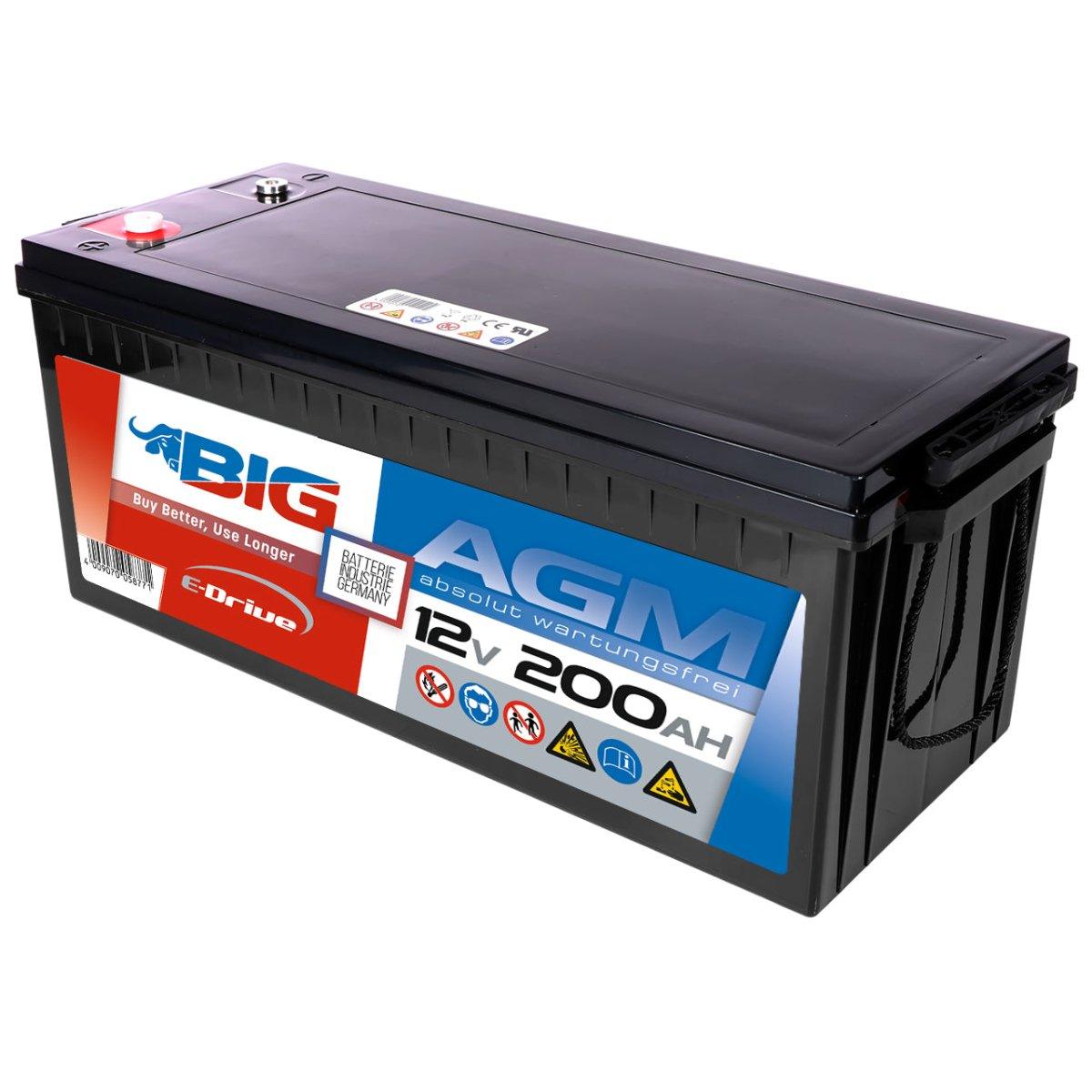 BIG E-Drive AGM 12V 200Ah Traktionsbatterie