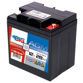 BIG E-Drive AGM 12V 28Ah Traktionsbatterie