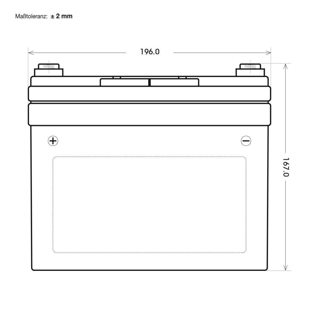 BIG E-Drive AGM 12V 35Ah Traktionsbatterie