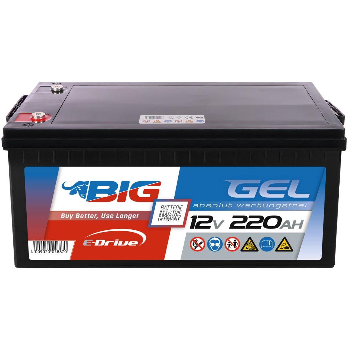 BIG E-Drive GEL 12V 220Ah Traktionsbatterie