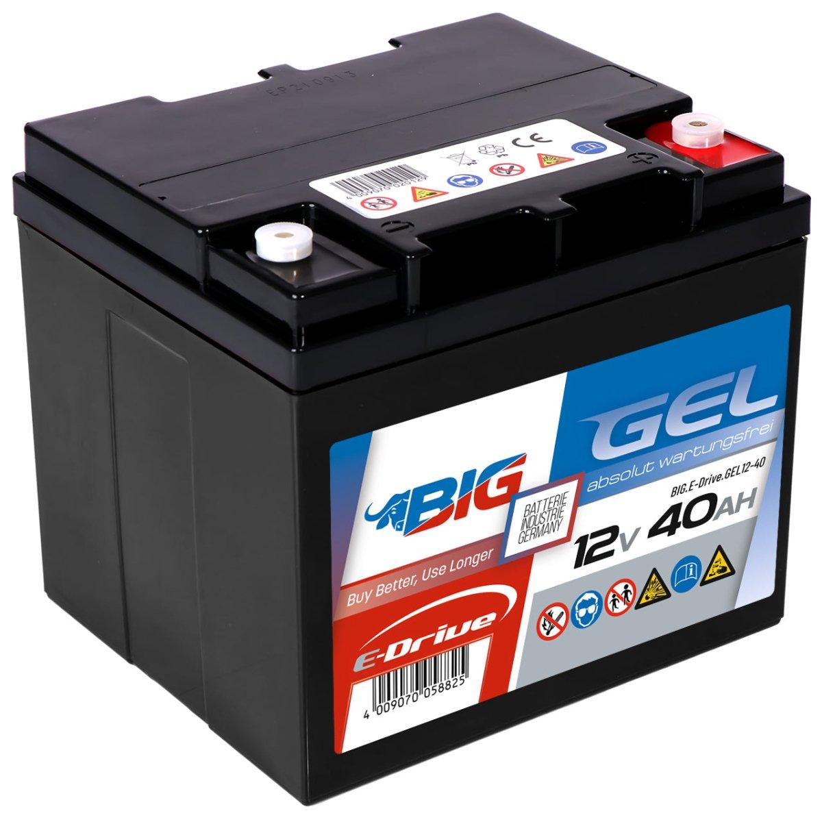 BIG E-Drive GEL 12V 40Ah Traktionsbatterie