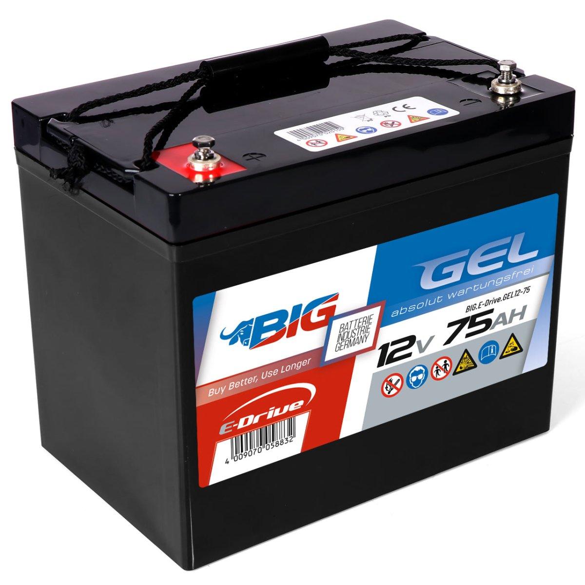 BIG E-Drive GEL 12V 75Ah Traktionsbatterie