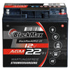 USV Alarmanlage Notstrom Batterie BlackMax AGM 12V 22Ah Front