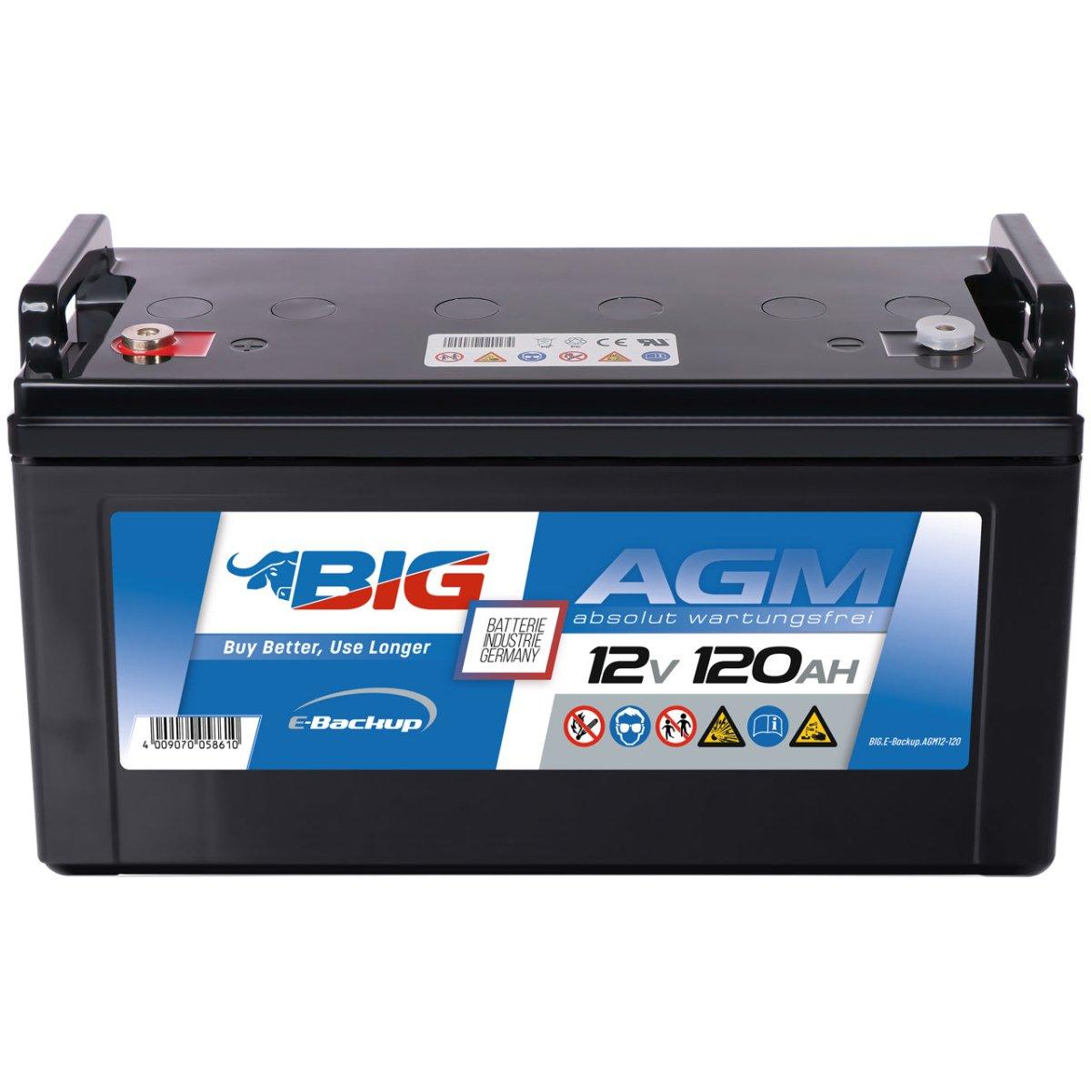 BIG E-Backup AGM 12V 120Ah USV Batterie