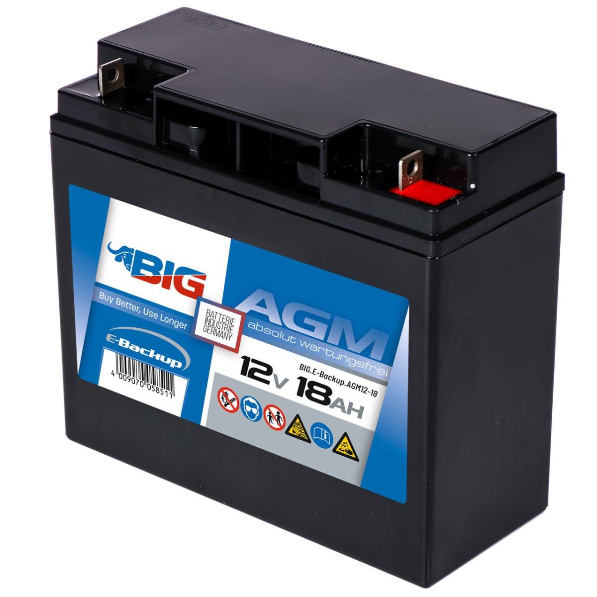 BIG E-Backup AGM 12V 18Ah USV Batterie