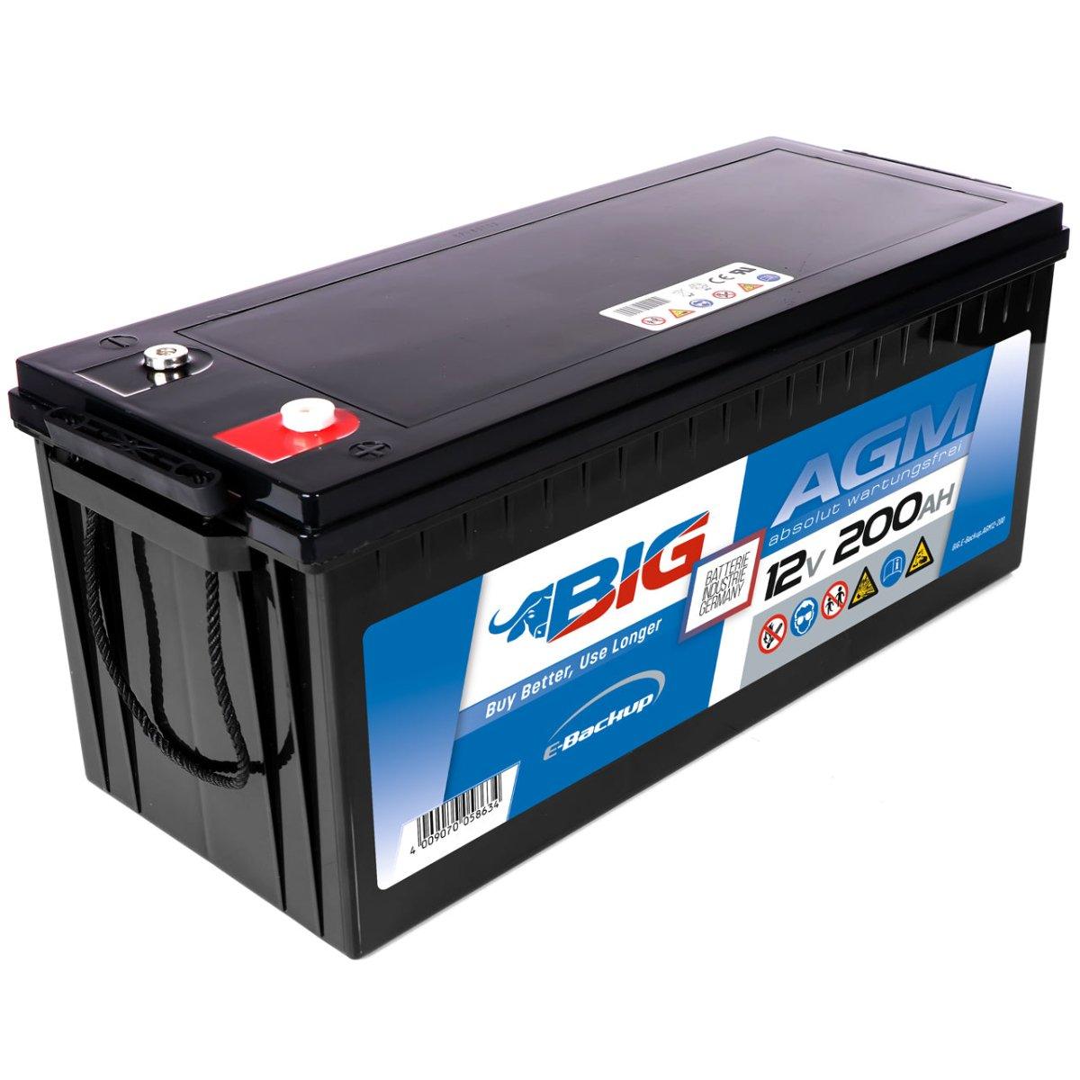 BIG E-Backup AGM 12V 200Ah USV Batterie