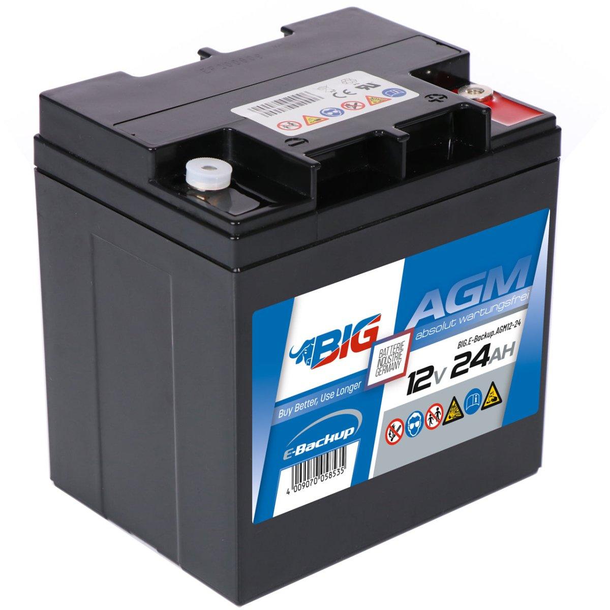 BIG E-Backup AGM 12V 24Ah USV Batterie