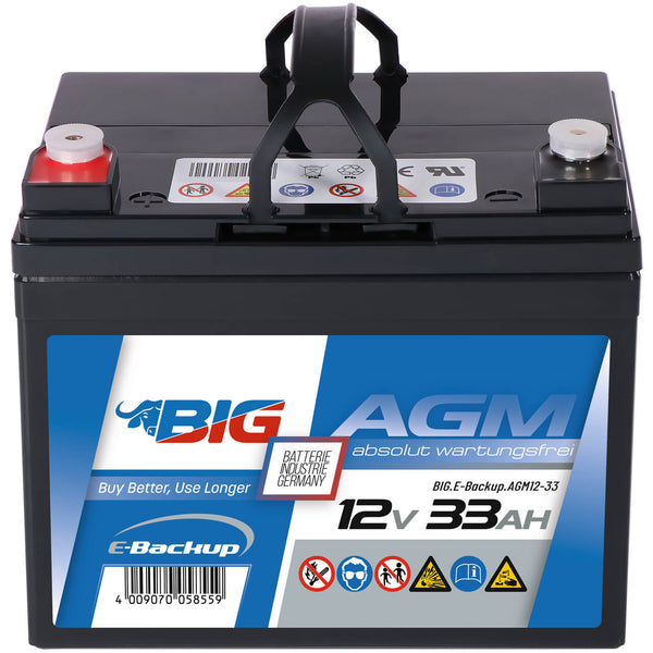 BIG E-Backup AGM 12V 33Ah USV Batterie