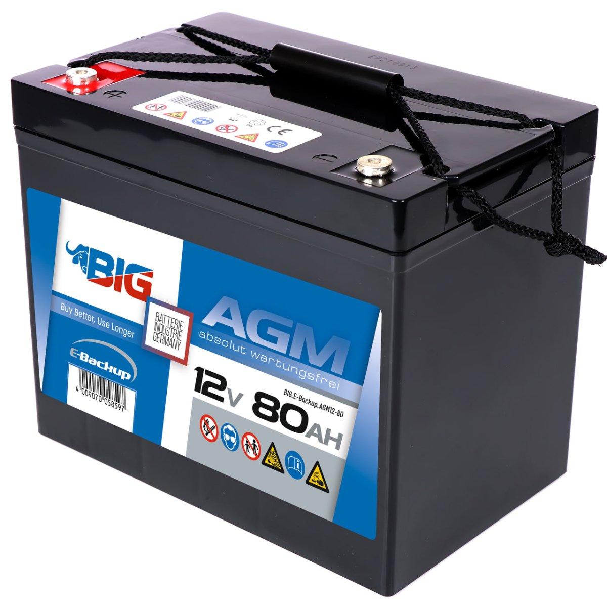 BIG E-Backup AGM 12V 80Ah USV Batterie