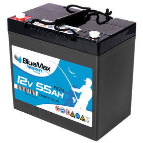 BLUEMAX Fisherman's Energy AGM 12V 55Ah Versorgerbatterie