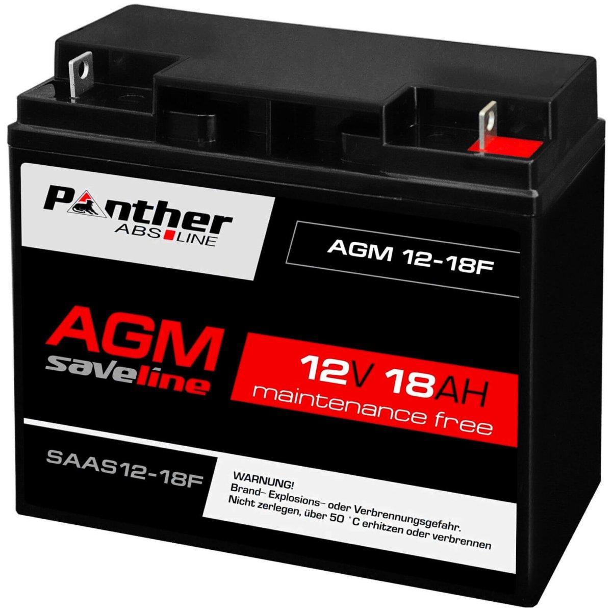 USV Batterie Panther saveline AGM 12V 18Ah Seite rechts