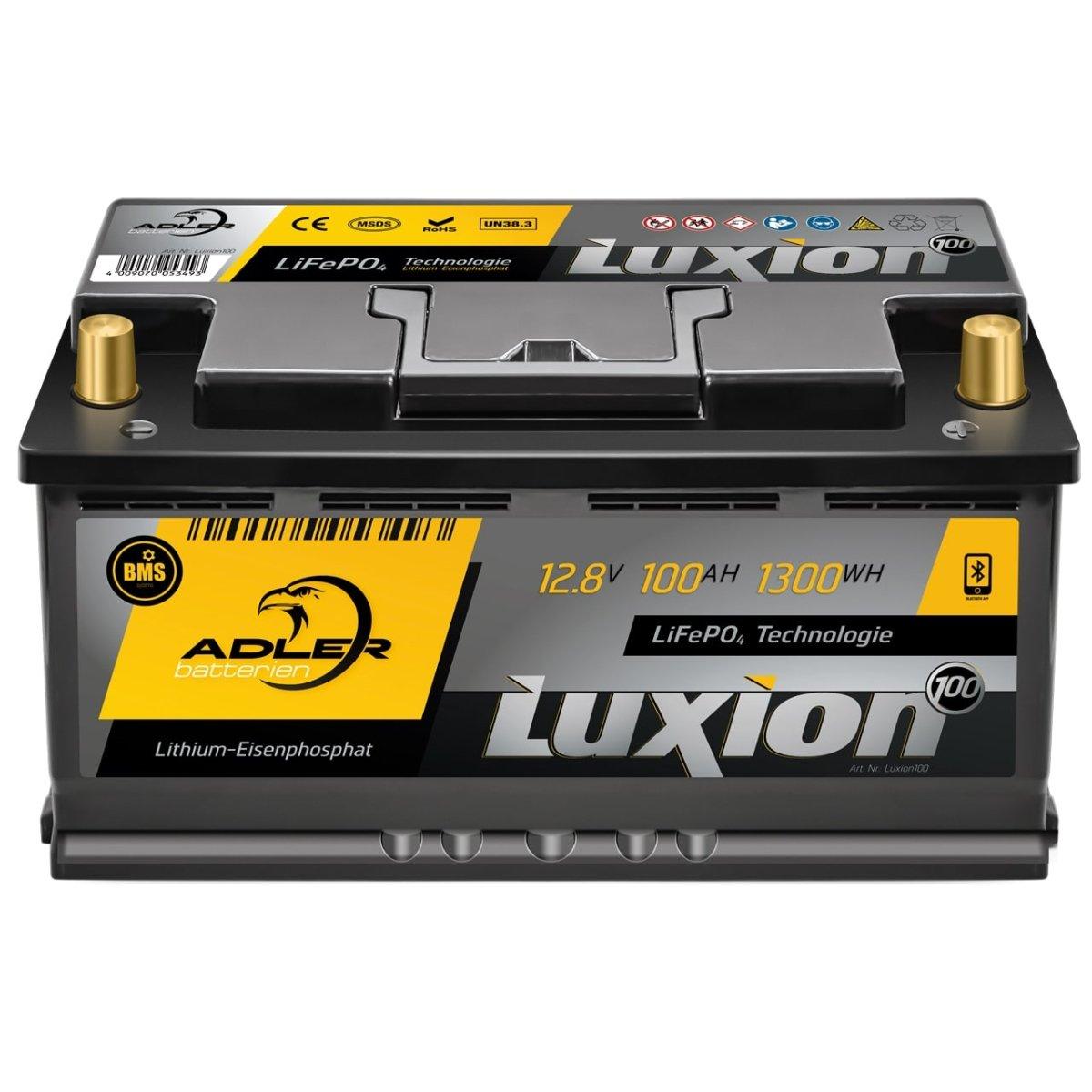 Adler LuxION Lithium LiFePO4 12V 100Ah Versorgerbatterie