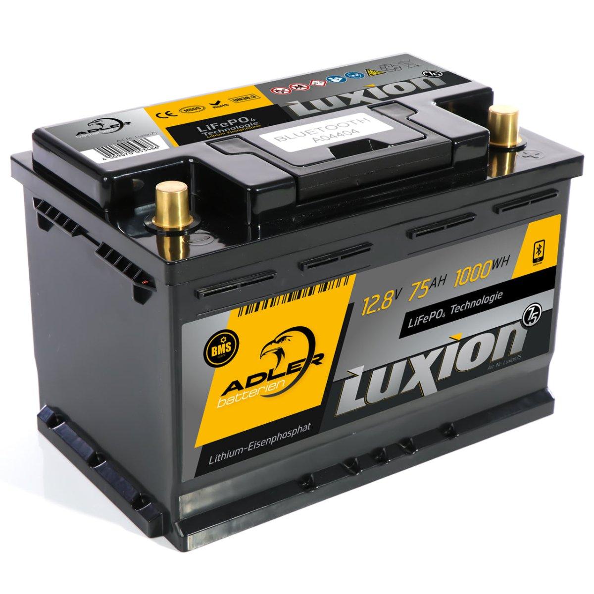 Adler LuxION Lithium LiFePO4 12V 75Ah Versorgerbatterie