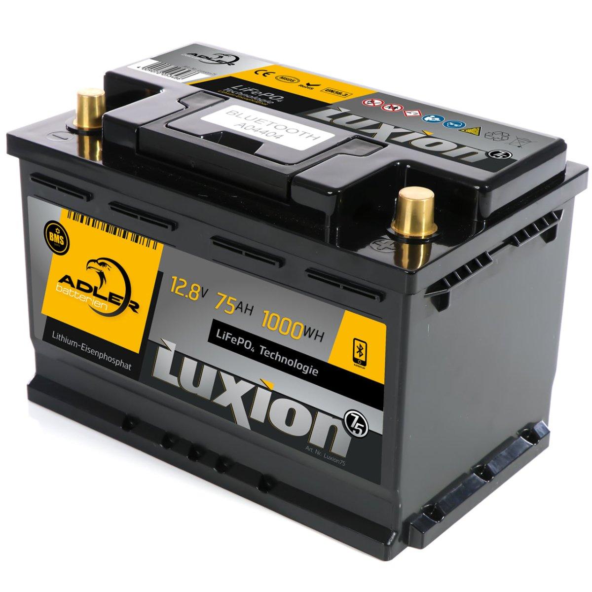 Adler LuxION Lithium LiFePO4 12V 75Ah Versorgerbatterie