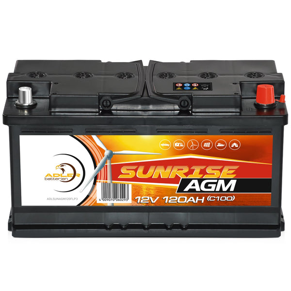 Adler Sunrise AGM 12V 120Ah C100 Versorgerbatterie