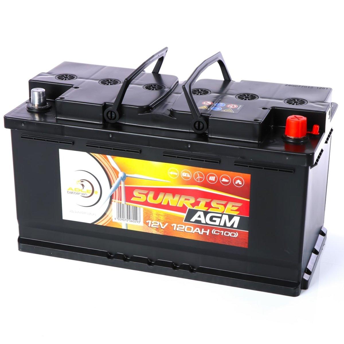 Adler Sunrise AGM 12V 120Ah C100 Versorgerbatterie