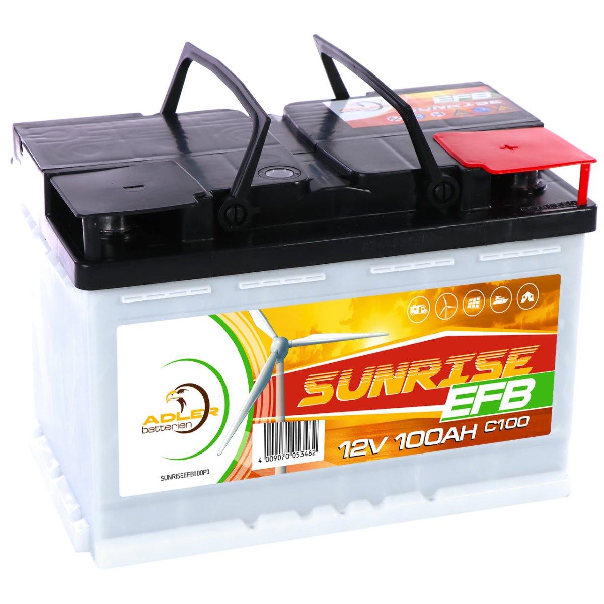 Adler Sunrise EFB 12V 100Ah C100 Versorgerbatterie