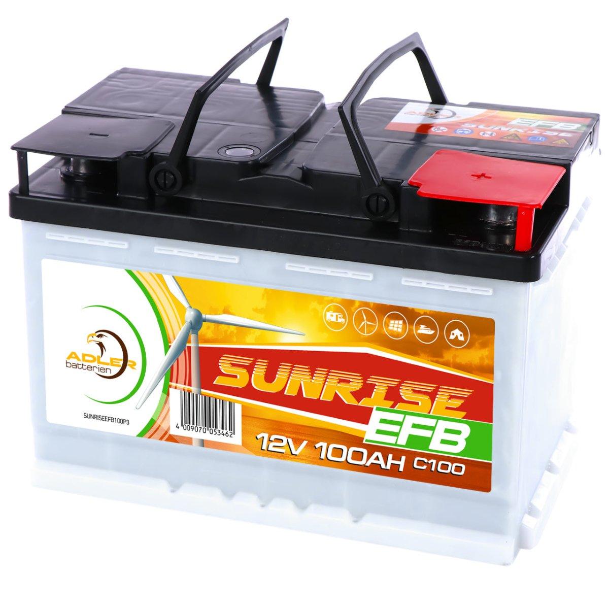 Adler Sunrise EFB 12V 100Ah C100 Versorgerbatterie