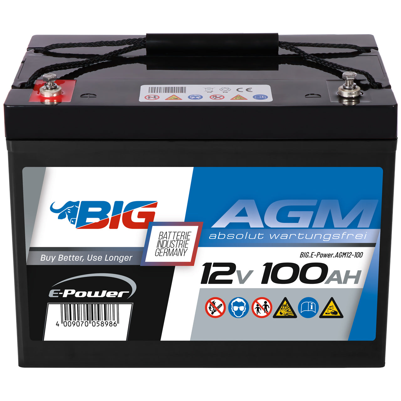BIG E-Power AGM 12V 100Ah Versorgerbatterie