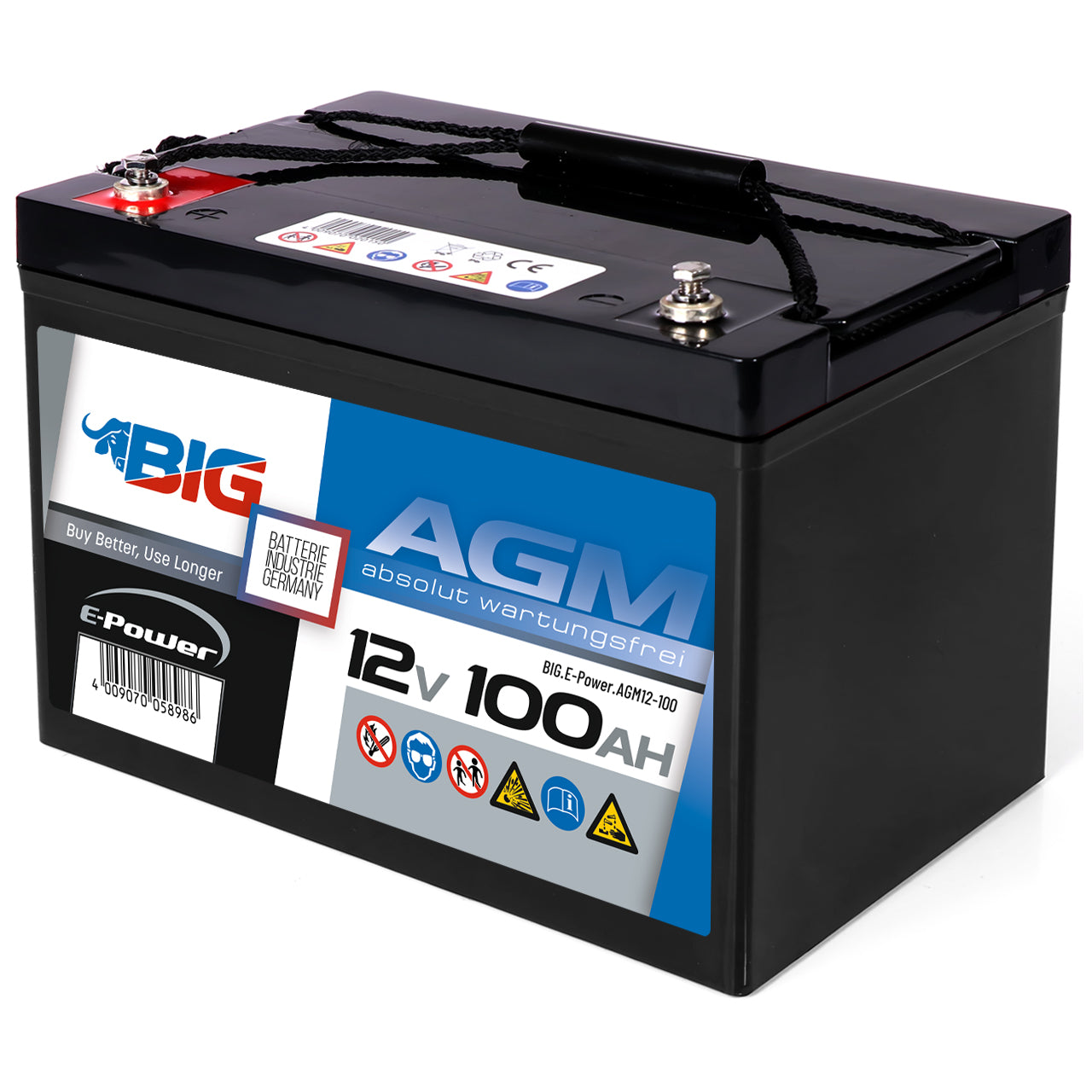 BIG E-Power AGM 12V 100Ah Versorgerbatterie