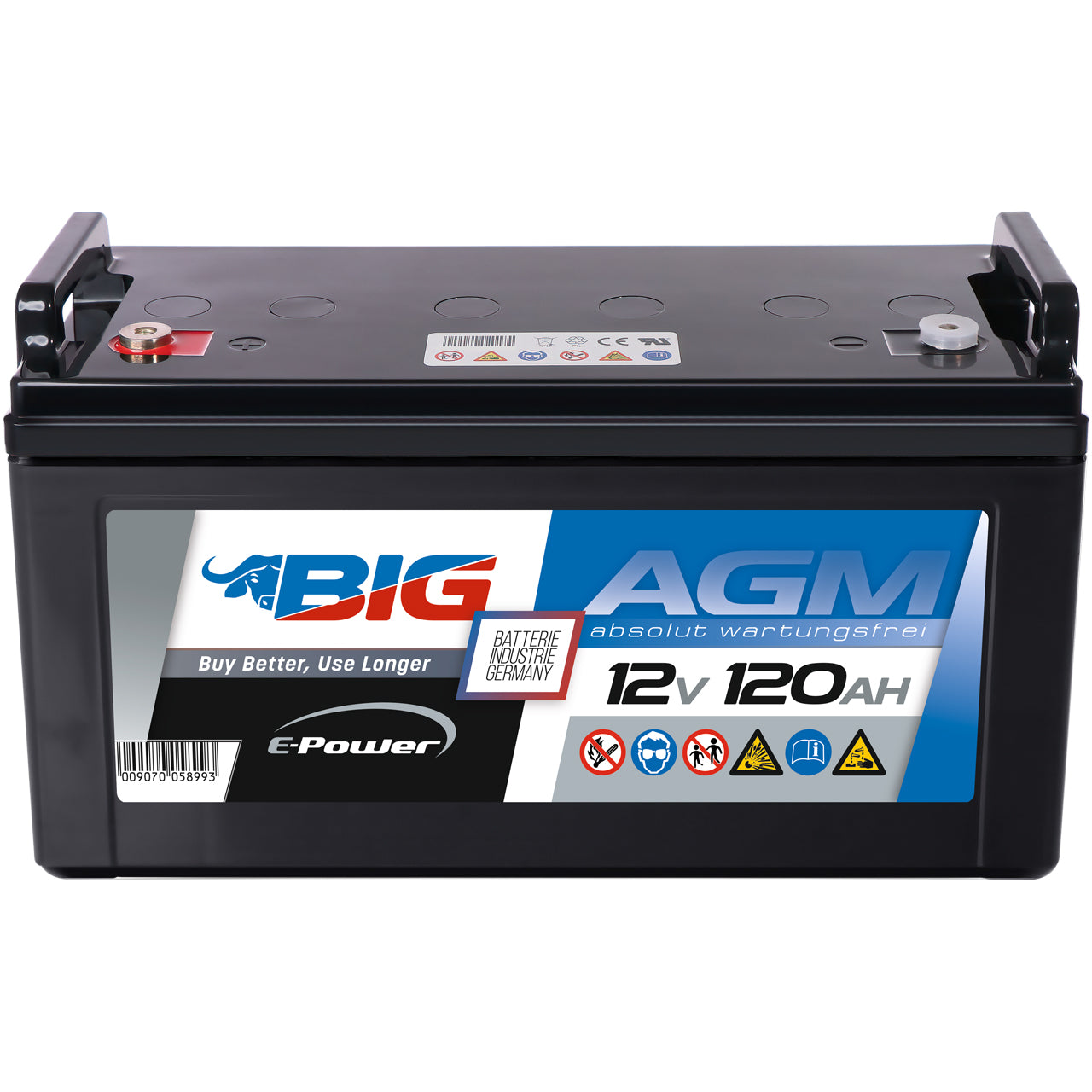BIG E-Power AGM 12V 120Ah Versorgerbatterie