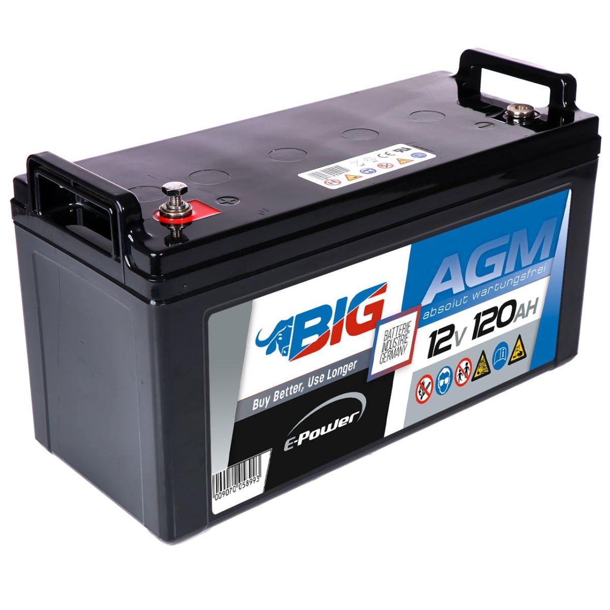 BIG E-Power AGM 12V 120Ah Versorgerbatterie