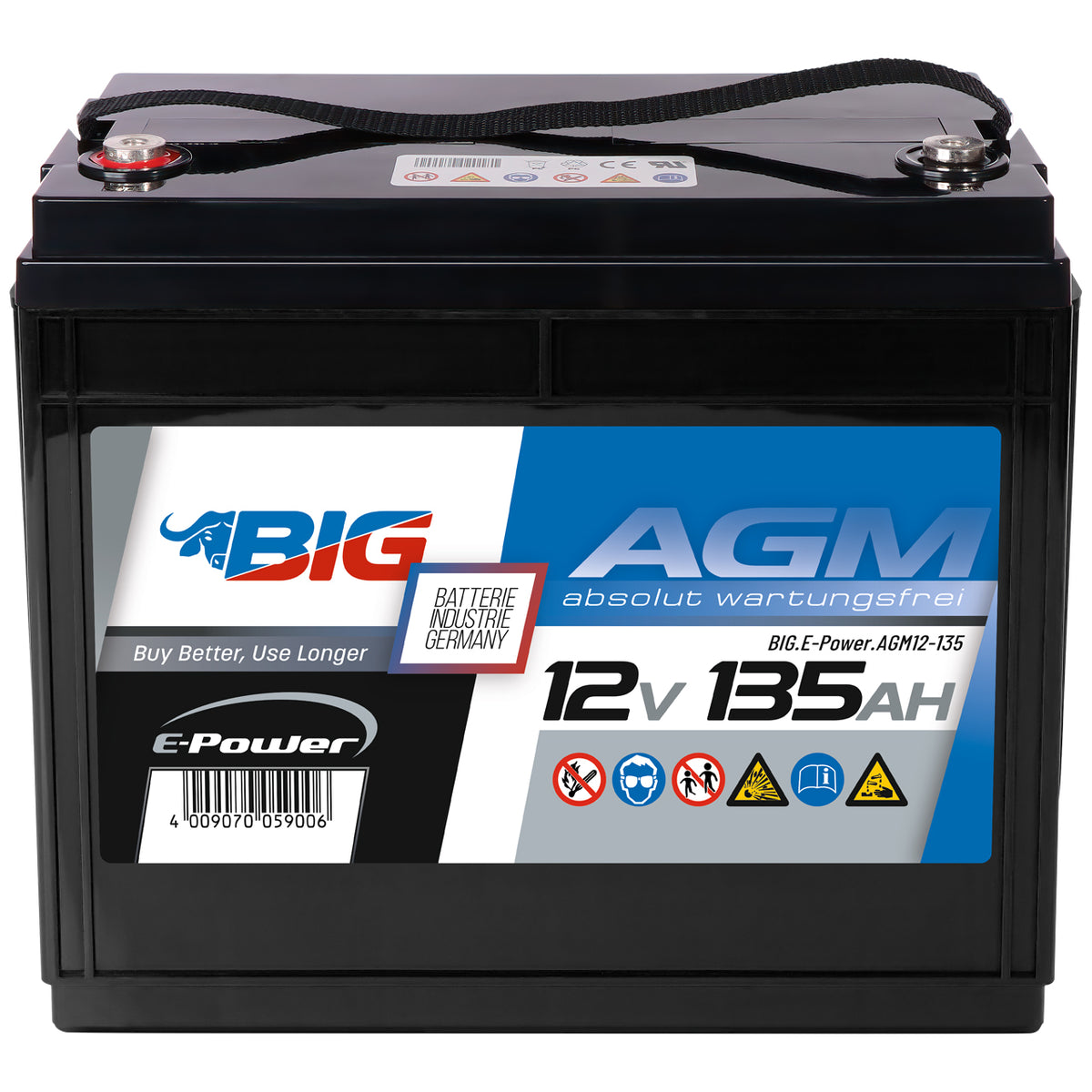 BIG E-Power AGM 12V 135Ah Versorgerbatterie