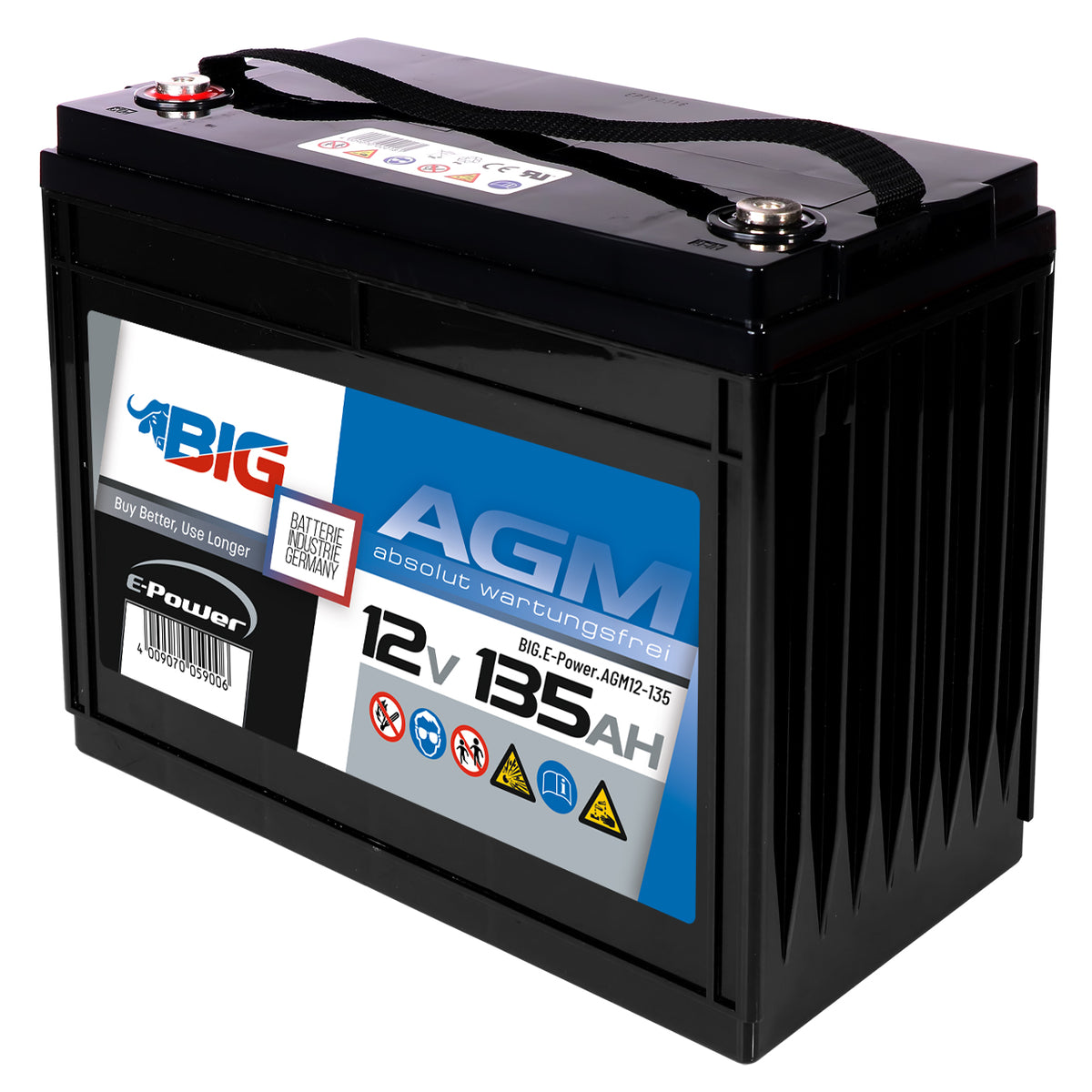 BIG E-Power AGM 12V 135Ah Versorgerbatterie