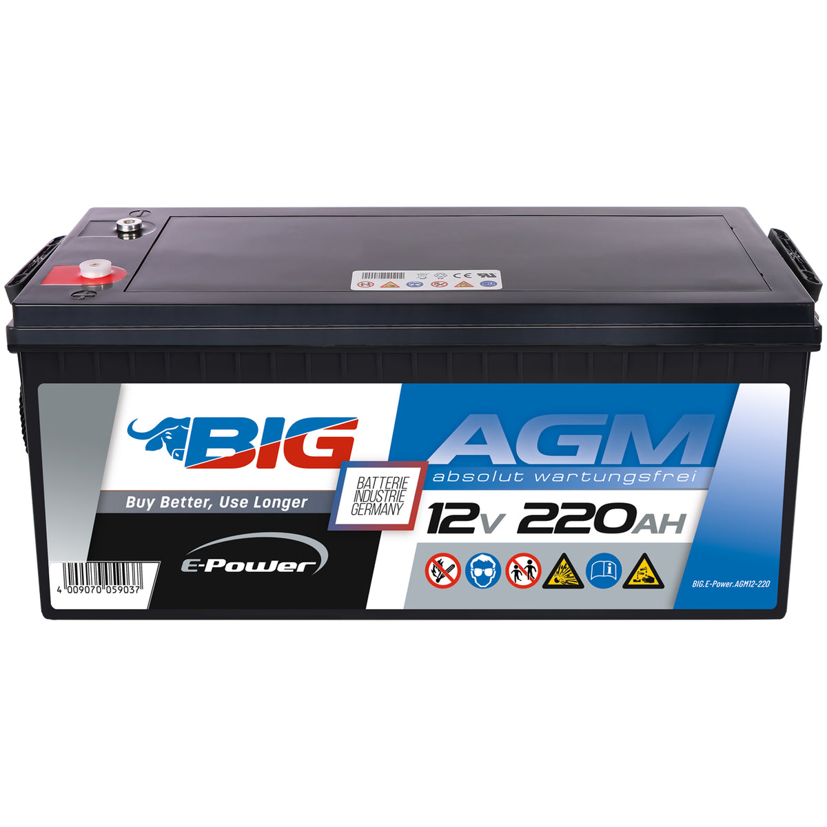 BIG E-Power AGM 12V 220Ah Versorgerbatterie