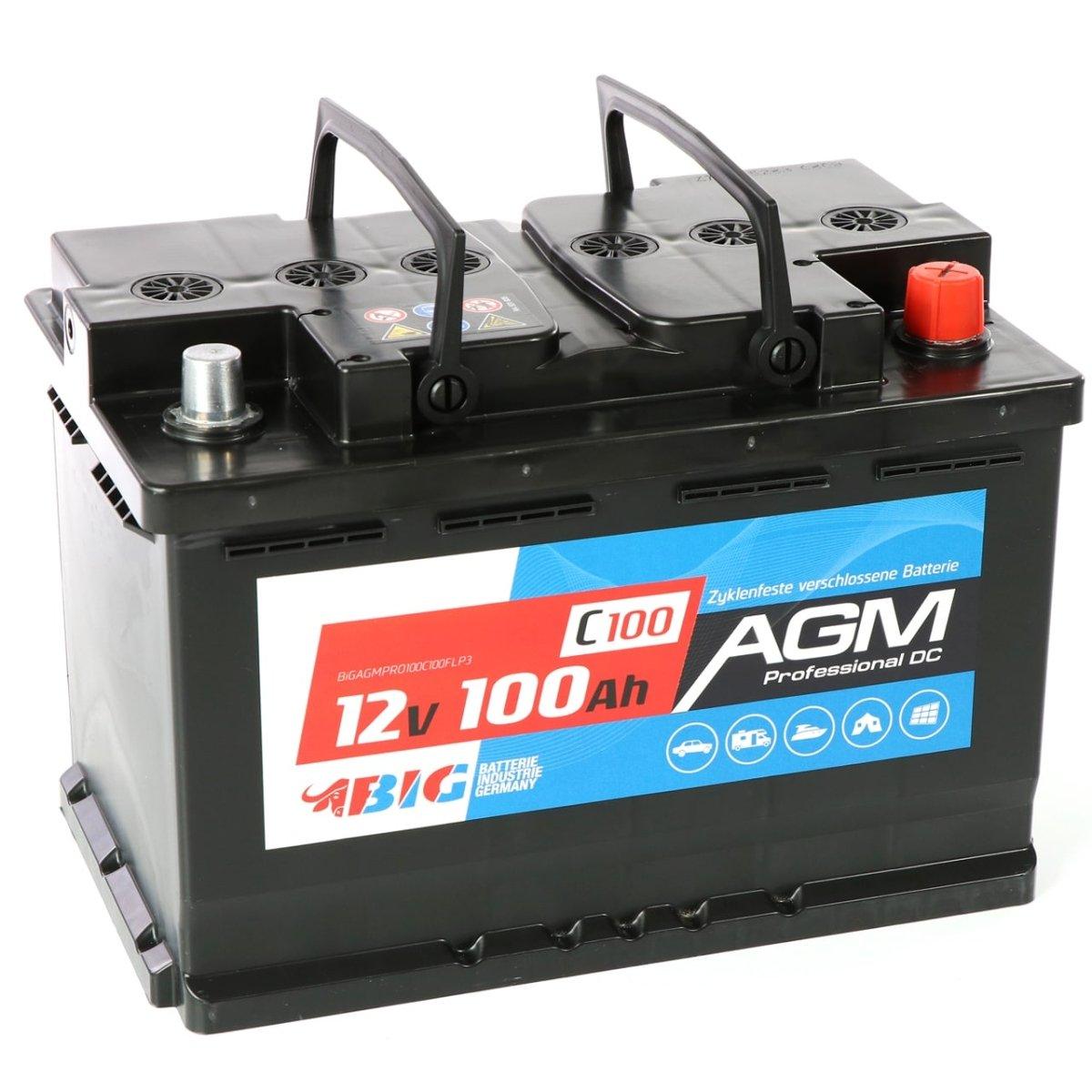 BIG Professional AGM 12V 100Ah C100 Versorgerbatterie