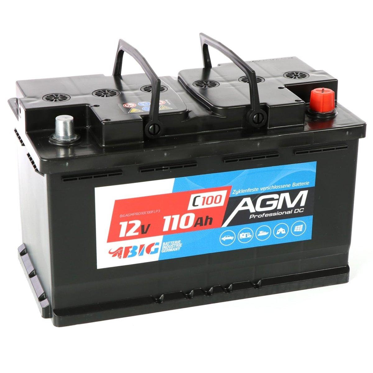 BIG Professional AGM 12V 110Ah C100 Versorgerbatterie