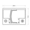 Versorgerbatterie Panther AGM 12V 60Ah technische Zeichnung oben