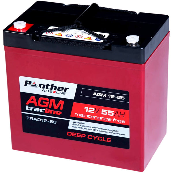 Panther tracline AGM 12V 55Ah Traktionsbatterie