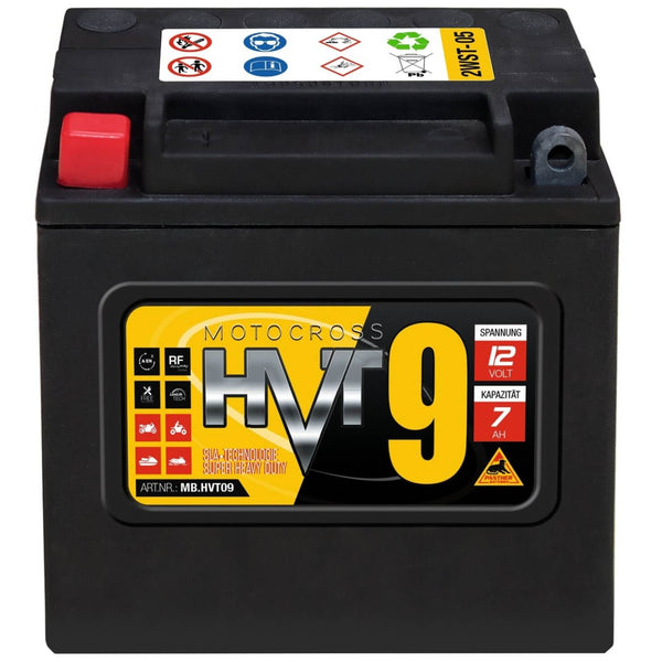 Panther Motocross HVT9 AGM 12V 7Ah 170A/EN Motorradbatterie