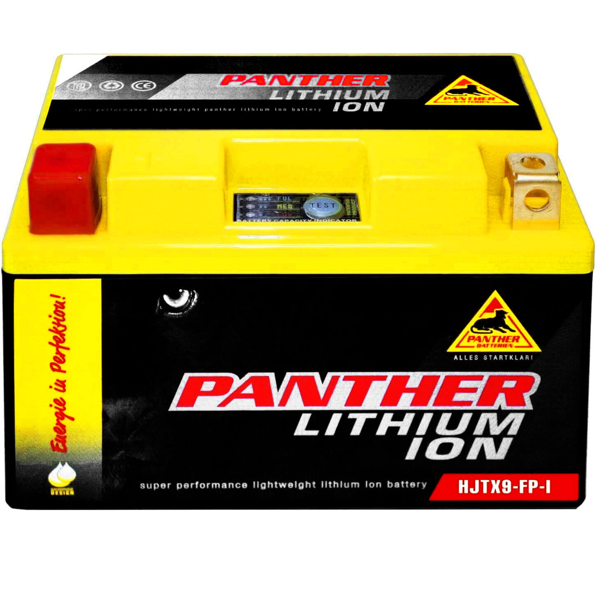 Panther Motorrad HJTX9 Lithium Ion 12V 9Ah 180A/EN Motorradbatterie